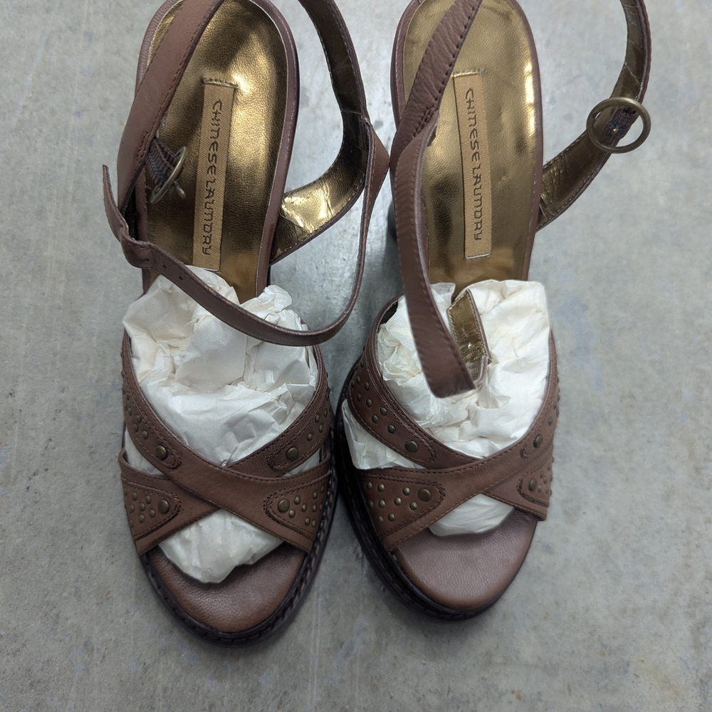 Chinese Laundry Brown Bari Women's Heeled Sandals